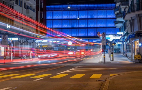 Bahnhof Zug in der Nacht