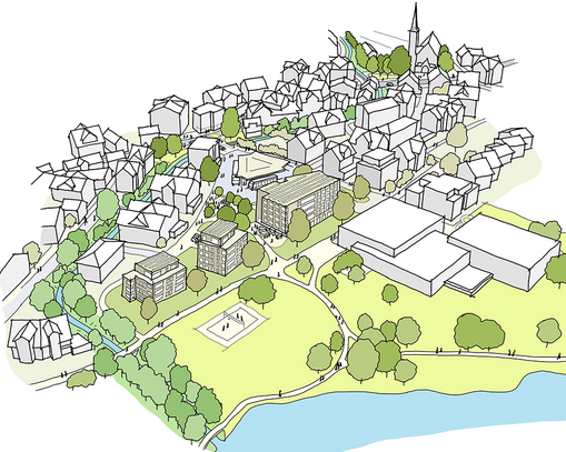 Illustration von Oberägeri Zentrum