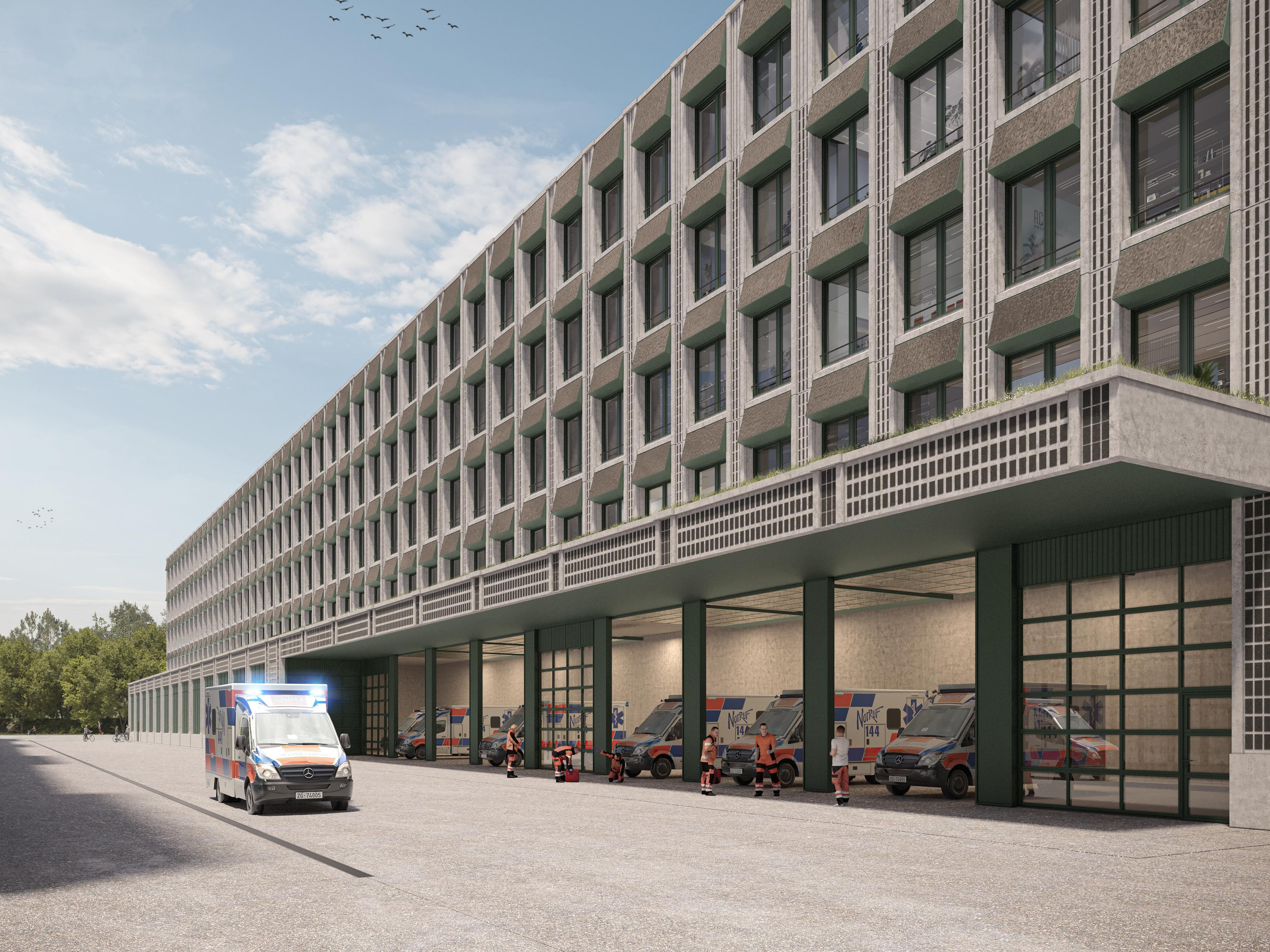 Zukünftiger Rettungsdienst im neuen Areal an der Aa