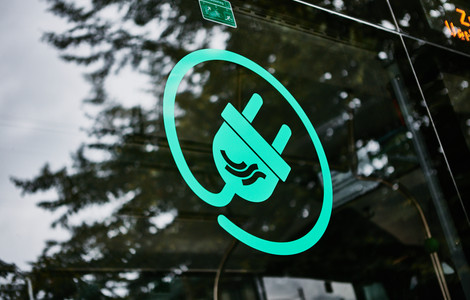 Fenster eines E-Busses