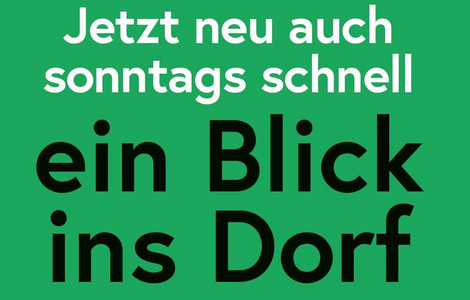 ZVB Plakatkampagne mit Dorfrundfahrt