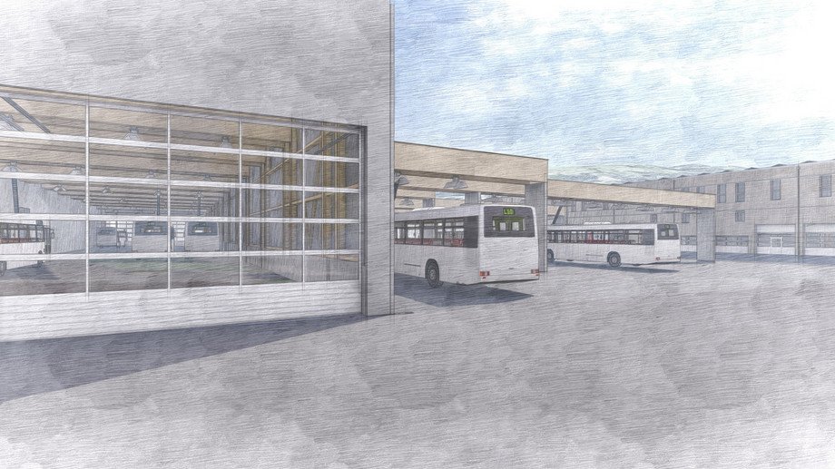 Illustration der provisorischen ZVB-Garage