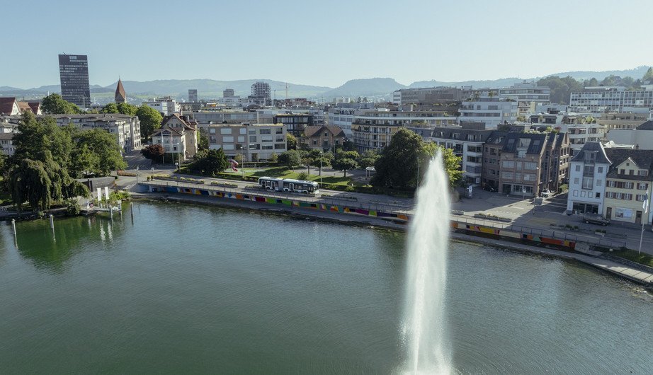 Drohnenbild von Zug Vorstadt